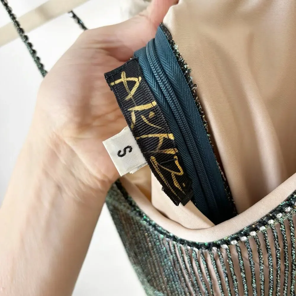 Vintage Shimmery Fringe Midi Maxi Dress - Picture 3 of 7